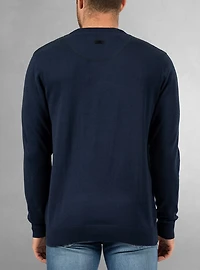 Pull basique à col ras du cou pour hommes