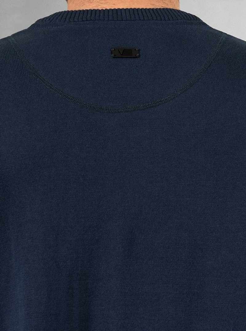 Pull basique à col ras du cou pour hommes