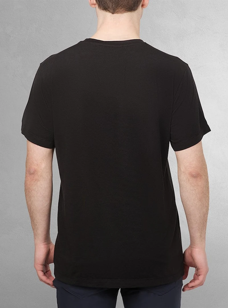 T-shirt basique à col ras du cou pour hommes