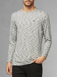 T-shirt manches longues à col ras du cou pour hommes