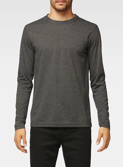 T-shirt à manches longues et col rond pour homme