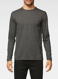 T-shirt à manches longues et col rond pour homme