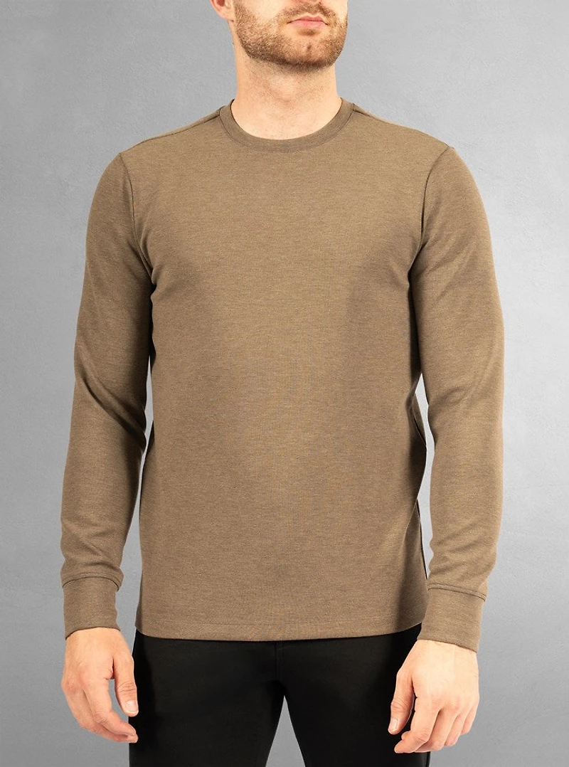 Top manches longues à col ras du cou pour hommes