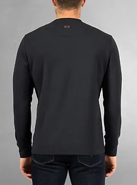 T-shirt à manches longues et col rond pour homme