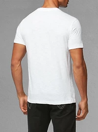 T-shirt basique à col en V et manches courtes pour hommes