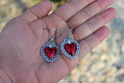 Sacred Heart Jewelry Dangle Earrings