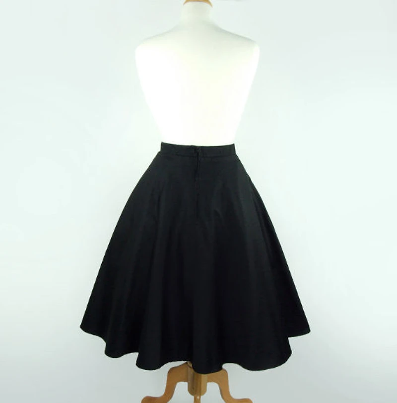 Black Full Circle Skirt