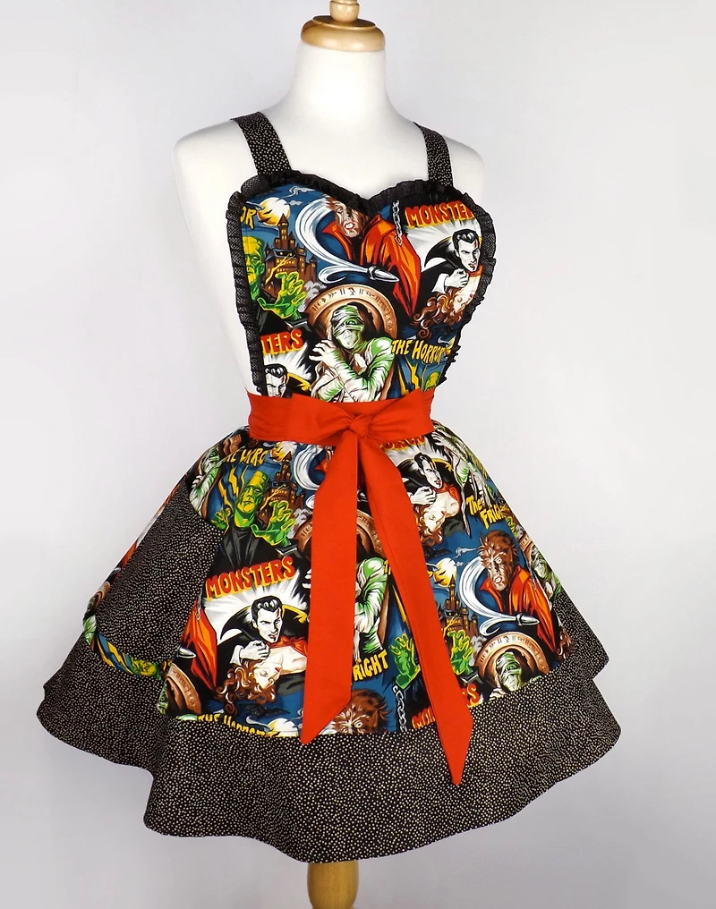 "Double Dipper" Hollywood Monsters Apron
