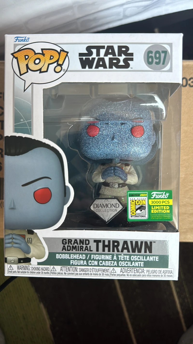 Funko Pop! Star Wars THRAWN DIAMOND GLITTER #697 LE 3000 [2024 SDCC SAN DIEGO Convention Exclusive] *PREORDER*