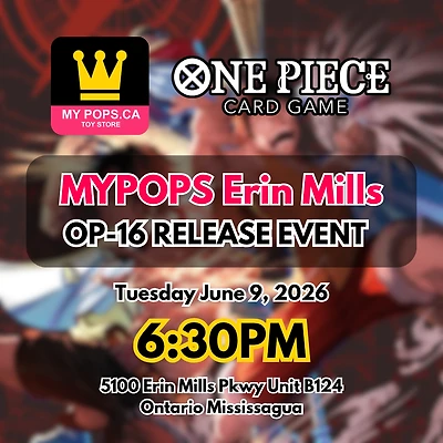 One Piece TCG - OP16 The Time of Battle Release Event (Erin Mills) - June 9th @ 6:30pm