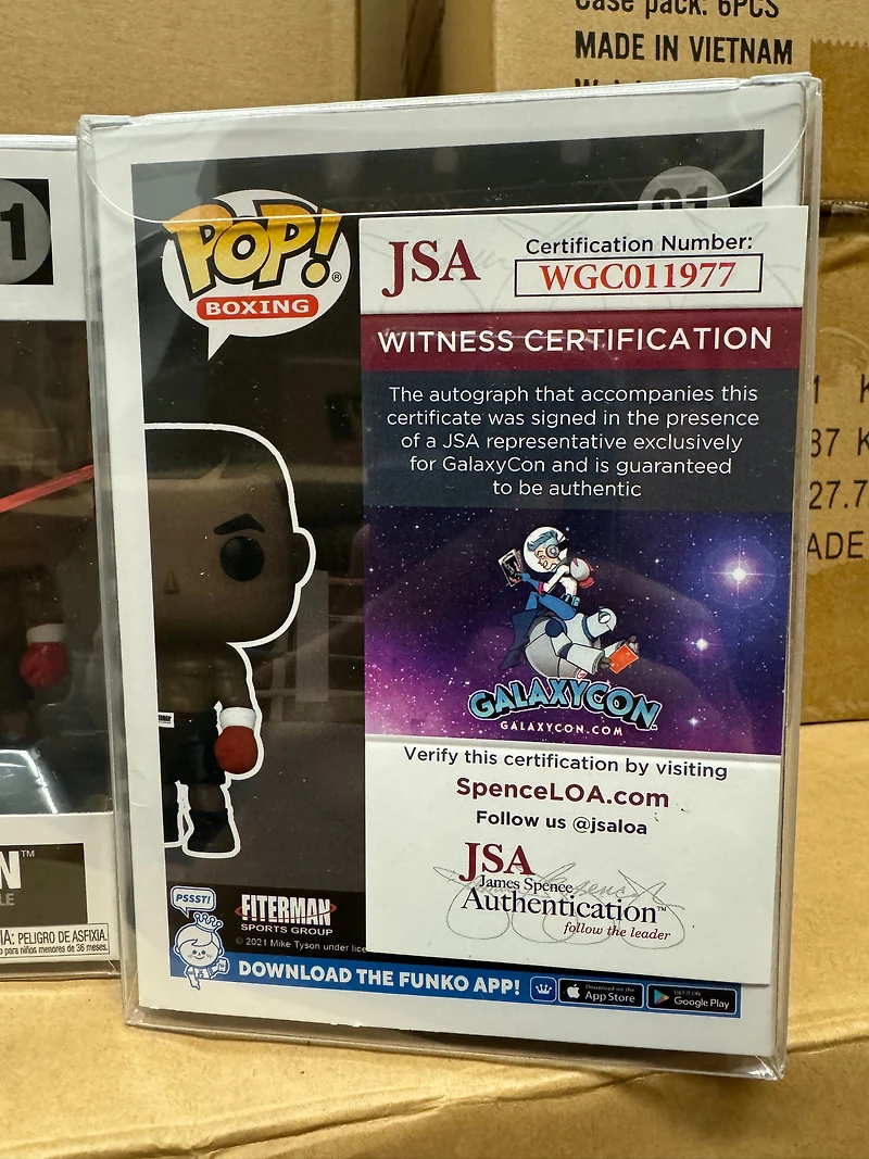 Funko Pop! BOXING MIKE TYSON #01 SIGNED & AUTHENTICATED JSA