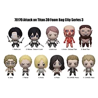 Attack on Titan Series 3 3D Foam MYSTERY BLIND Bag Clip KEYCHAIN