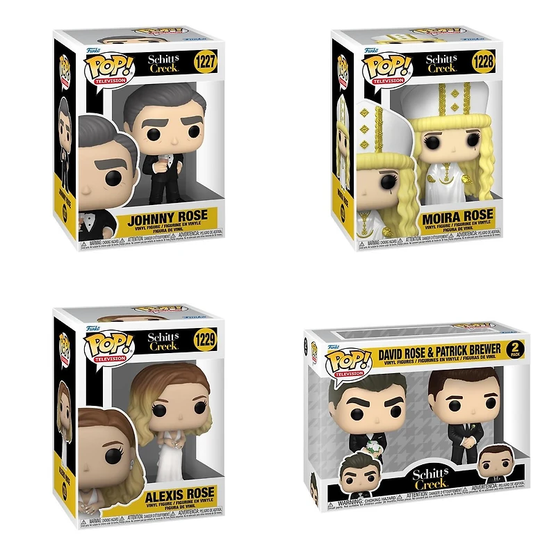 Funko Pop! Schitt's Creek Alexis Rose - David and Patrick Brewer Wedding Johnny Moira