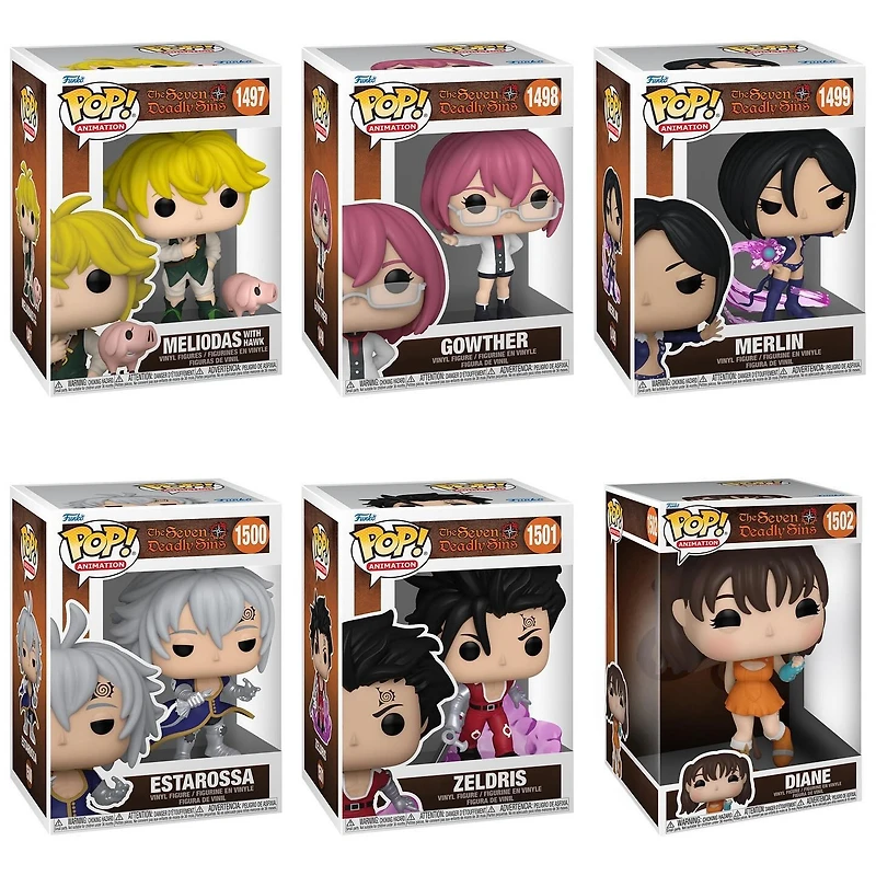 Funko Pop! Anime: Seven Deadly Sins - Meliodas / Zeldris Merlin Estarossa Jumbo 10" Diane with Gideon Hammer