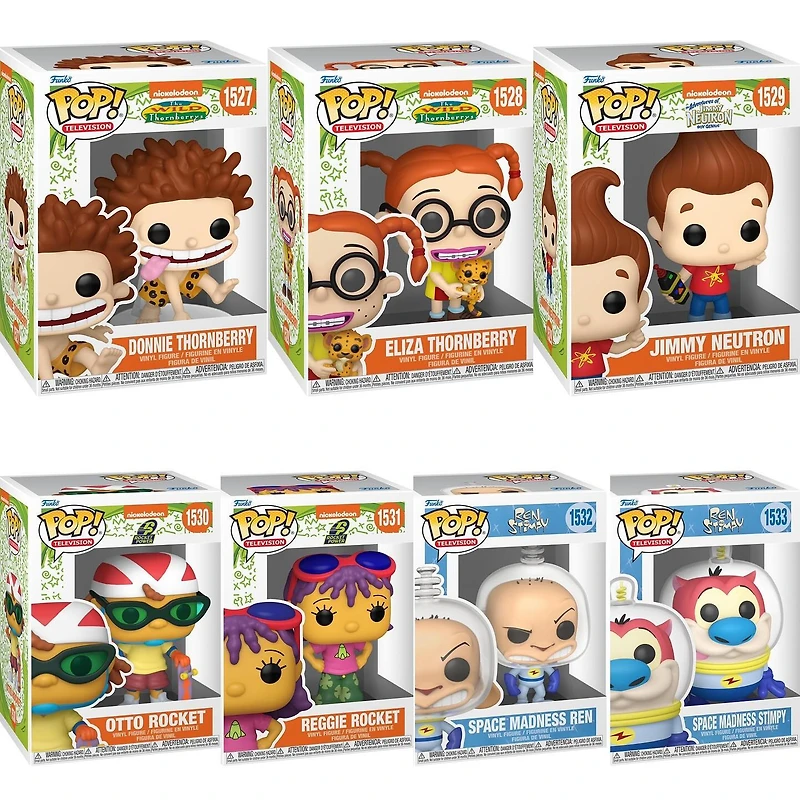 Nickelodeon Rewind Funko Pop! Rocket Power Otto #1530 - Reggie #1531 Donnie Thornberry #1527 Eliza #1528