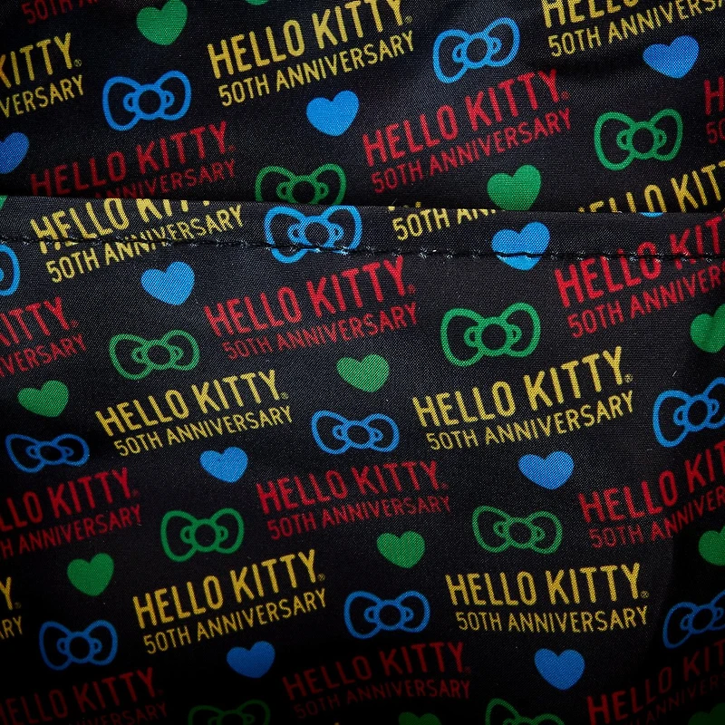 LOUNGEFLY SANRIO HELLO KITTY 50TH ANNIVERSARY NYLON MINI-BACKPACK