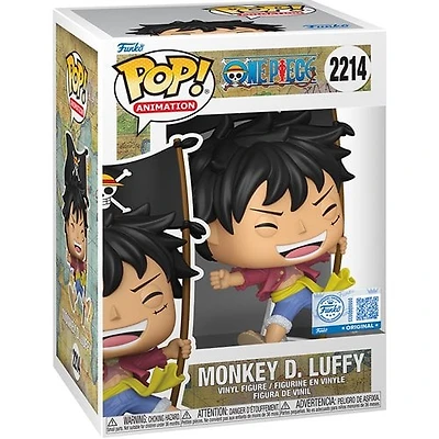 Funko Pop! Anime: One Piece - Monkey D. Luffy (with Flag) #2214 [Funko Special Edition - Entertainment Earth Exclusive] *PREORDER*