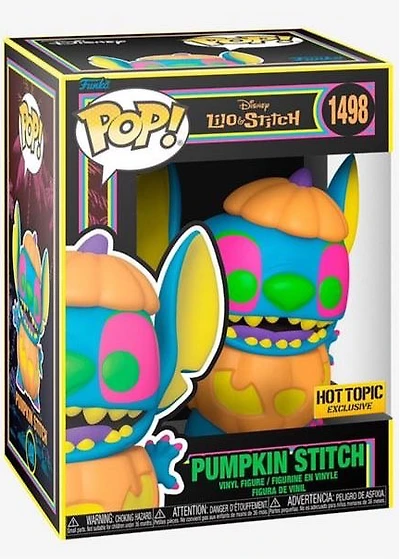Funko POP! Disney: Lilo & Stitch - Pumpkin Stitch (Black Light) #1498 [Hot Topic Exclusive]