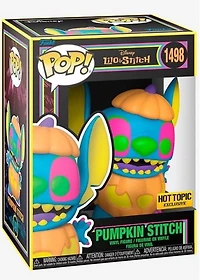 Funko POP! Disney: Lilo & Stitch - Pumpkin Stitch (Black Light) #1498 [Hot Topic Exclusive]