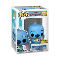 Funko Pop! DISNEY LILO & STITCH STITCH WITH TURTLE #135 [HOT TOPIC EXCLUSIVE]