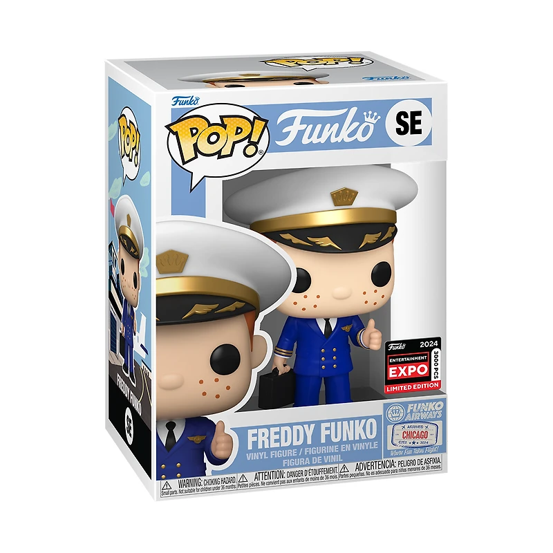 FUNKO POP! FREDDY FUNKO IN PILOT UNIFORM #SE [C2E2 Shared Entertainment EXPO] *PREORDER*