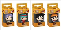 Funko Pop! Anime: Dragon Ball GT - Goku #1626 / Vegeta #1627 Bulla #1628 Pan #1629 Trunks & Gill #1630 Gohan #1631 Goten #1632 Pocket Keychains *PREORDER*