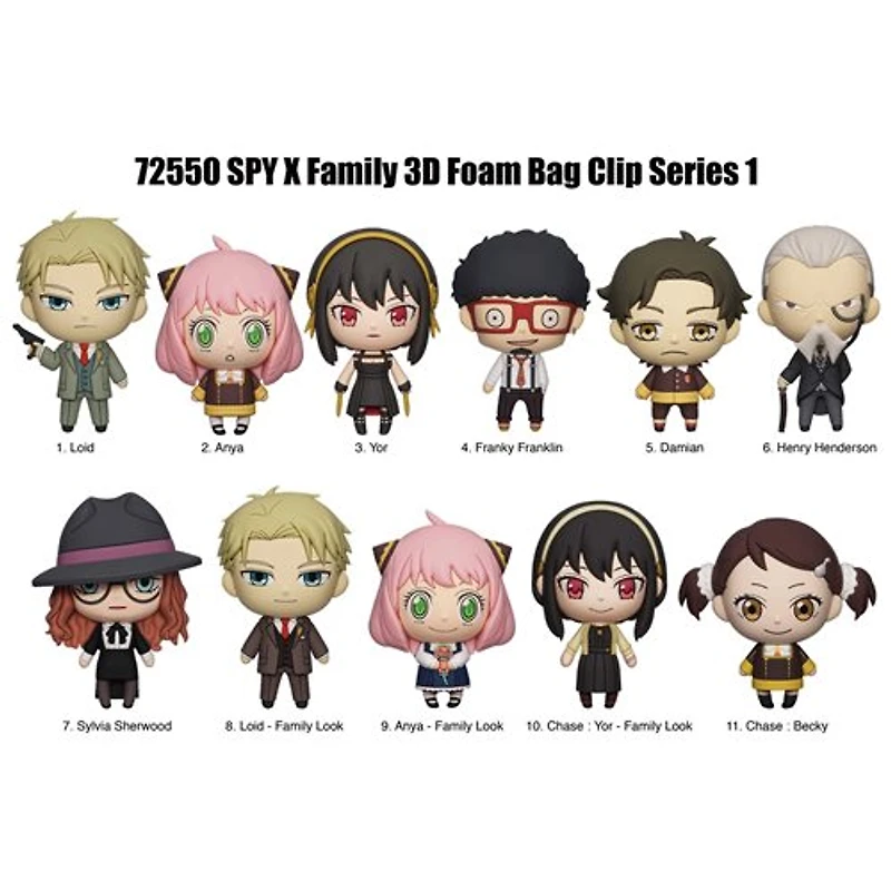 Spy x Family 3D Foam Bag Clip Series 1