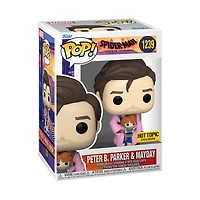 FUNKO POP! MARVEL Spider-Man SPIDERVERSE PETER PARKER WITH Mayday #1239 [HOT TOPIC] *PREORDER*