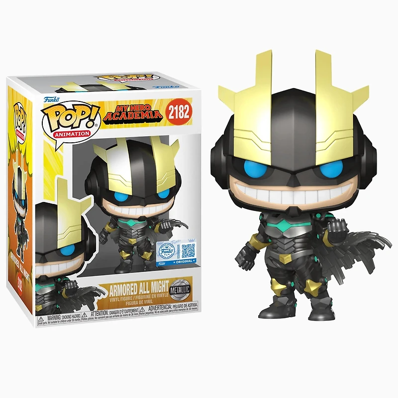Funko Pop! Anime: My Hero Academia - Armored All Might (Metallic) #2182 [Funko Special Edition - GameStop Exclusive] *PREORDER*