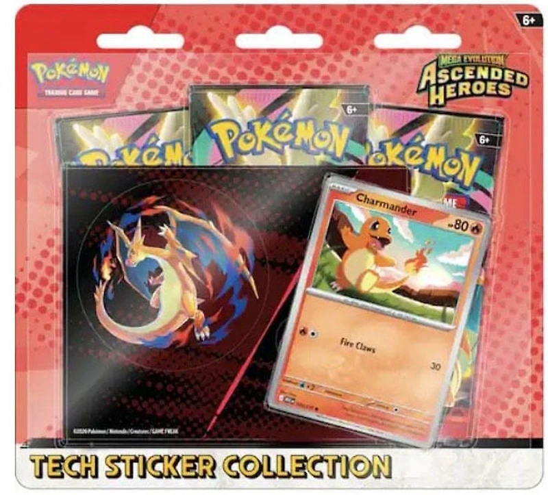 Pokemon TCG: Mega Evolutions - Ascended Heroes Tech Sticker Collection (Charmander / Gastly) *PREORDER*