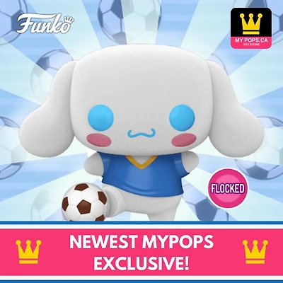 Funko Pop! Sanrio - Cinnamoroll with Soccer Ball (Flocked) #86 [MyPops Exclusive]