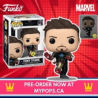 Funko Pop! MARVEL Iron Man 3 Tony Stark GLOW #1416 [EE Exclusive]