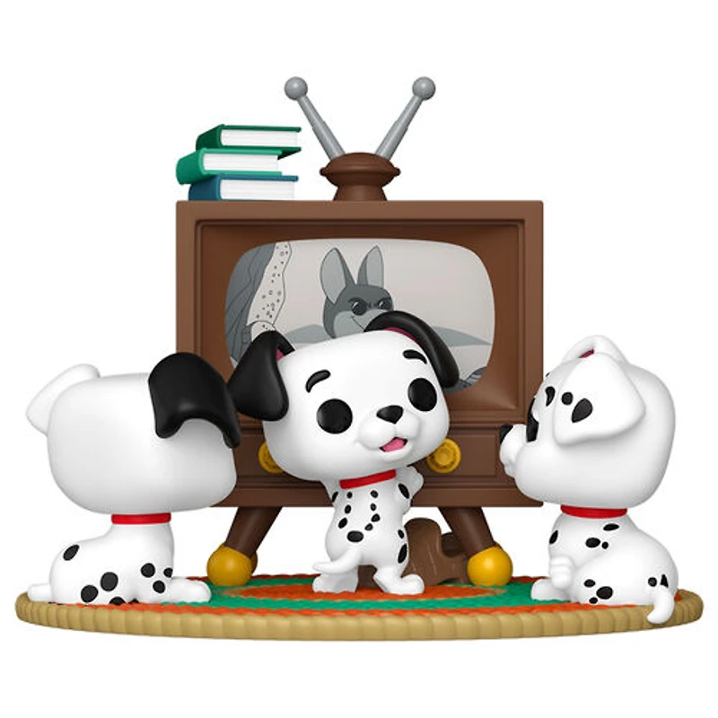 Funko Pop! Disney: 101 Dalmatians (65th Anniversary) - Deluxe Moment! Rolly, Patch & Lucky with TV #1664