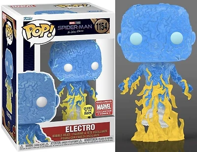 FUNKO POP! MARVEL SPIDER-MAN NO WAY HOME ELECTRO #1154 [MARVEL CORPS] GLOW IN THE DARK