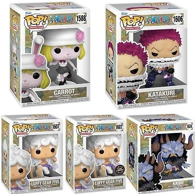 Funko Pop! Anime: One Piece - Carrot #1588 / Karakuri #1606 Luffy Gear Five 5 #1607 Kaido Super #1624