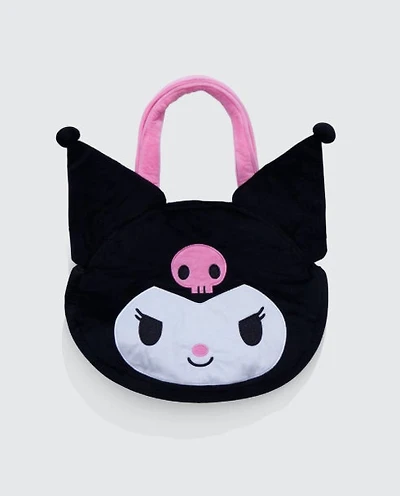 Sanrio - Kuromi Big Face Plush Tote Bag