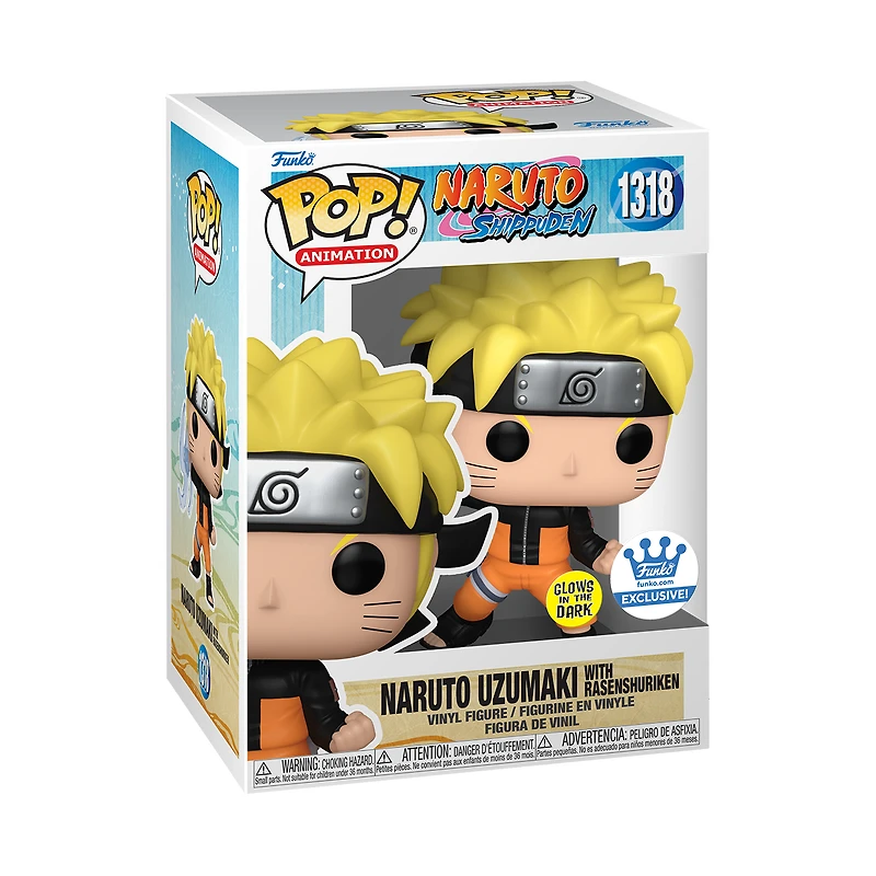 Funko Pop! Anime: Naruto - Naruto Uzumaki with Rasenshuriken #1318 [Funko Shop Exclusive - GITD]