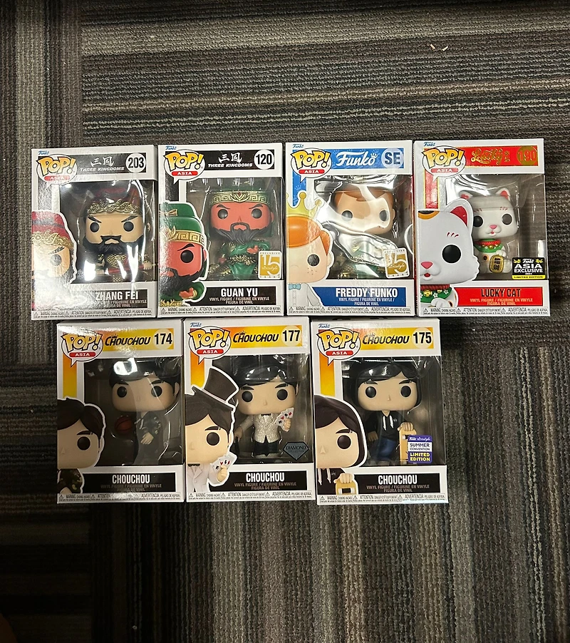 FUNKO! ASIA EXCLUSIVES: THREE KINGDOMS, JOURNEY TO THE WEST, CHOUCHOU, GENSHIN IMPACT, LEGENDARY CREATURES & MYTHS, BRUCE LEE, OLD MASTER Q, ULTRAMAN, VOLTRON, GUDETAMA, WATER MARGIN, DISNEY, FREDDY FUNKO *WEB ONLY*