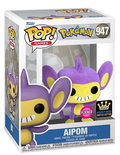 Funko Pop! Games: Pokemon - Aipom (Flocked) #947 [Specialty Series Exclusive]