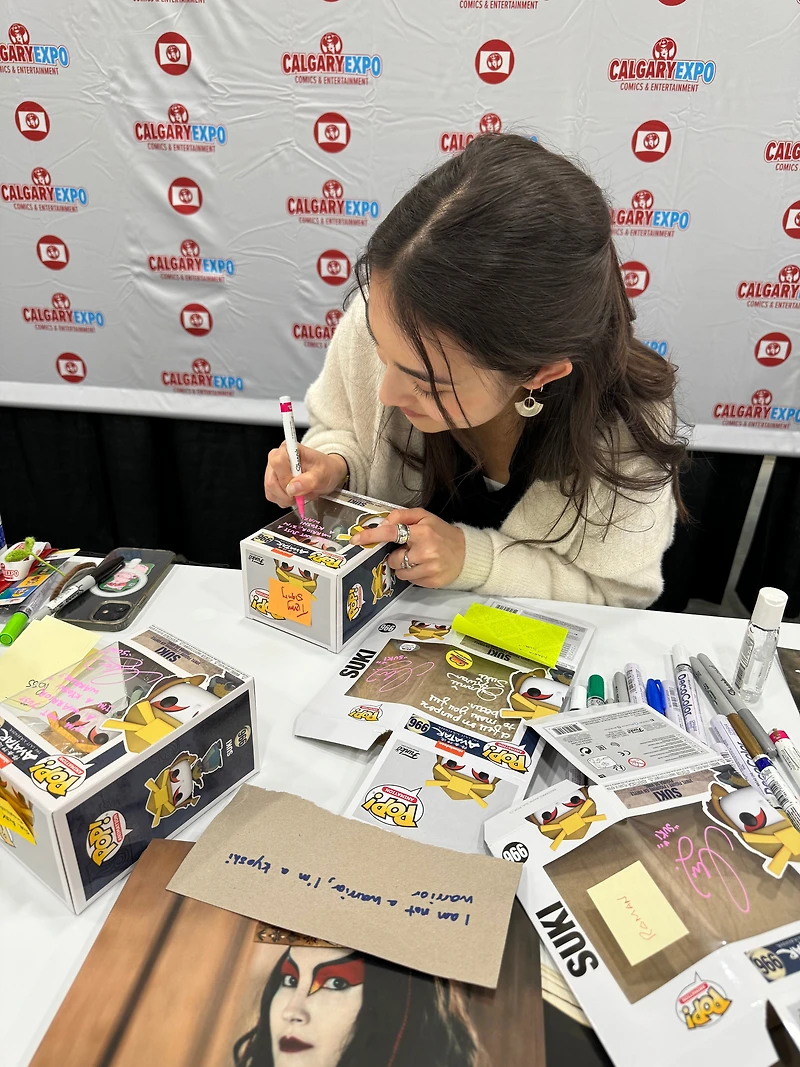 FUNKO POP! AVATAR LAST AIRBENDER SUKI **LIVE ACTION actor MARIA ZHANG AUTOGRAPHED** JSA AUTHENTICATED