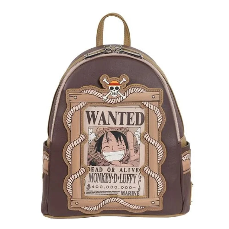 Loungefly: One Piece - Wanted Poster (Dead Or Alive) Monkey D. Luffy Mini Backpack [Entertainment Earth Exclusive] *PREORDER*