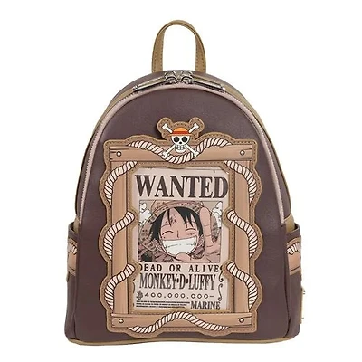Loungefly: One Piece - Wanted Poster (Dead Or Alive) Monkey D. Luffy Mini Backpack [Entertainment Earth Exclusive] *PREORDER*