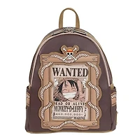 Loungefly: One Piece - Wanted Poster (Dead Or Alive) Monkey D. Luffy Mini Backpack [Entertainment Earth Exclusive] *PREORDER*