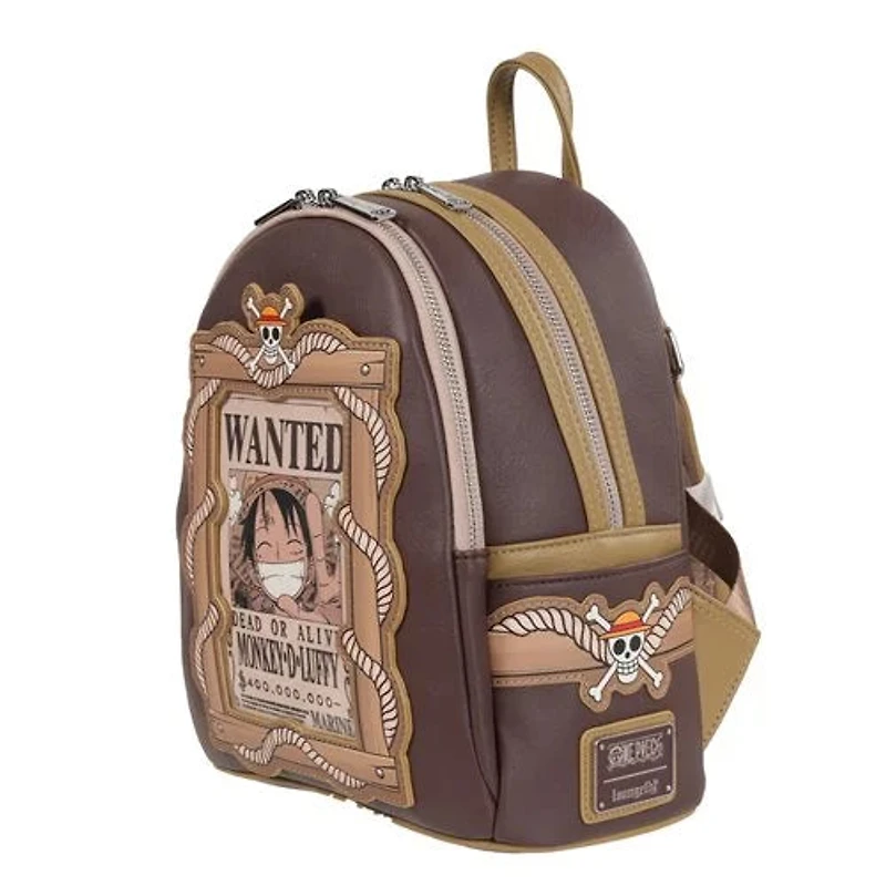 Loungefly: One Piece - Wanted Poster (Dead Or Alive) Monkey D. Luffy Mini Backpack [Entertainment Earth Exclusive] *PREORDER*