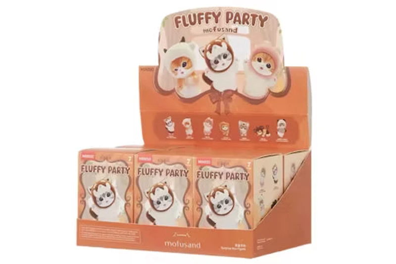 Miniso x Mofusand - Fluffy Party Flocked Collectible Figurine Blind Box