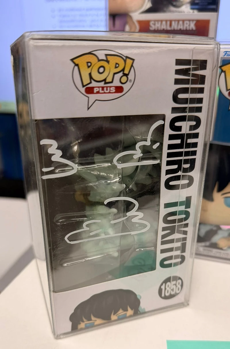 Funko Pop! Anime: Demon Slayer - Plus! Muichiro Tokito #1858 [MyPops Exclusive] Glow-In-The-Dark (GITD) Chase [SIGNED BY GRIFFIN BURNS]