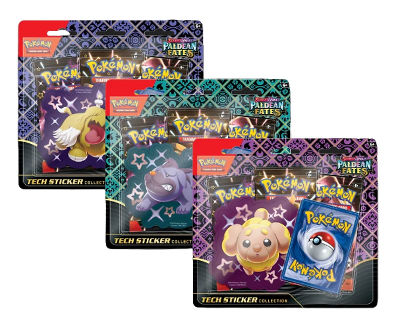 Pokemon TCG: Scarlet & Violet - Paldean Fates Tech Sticker Collection (Fidough / Greavard / Maschiff)
