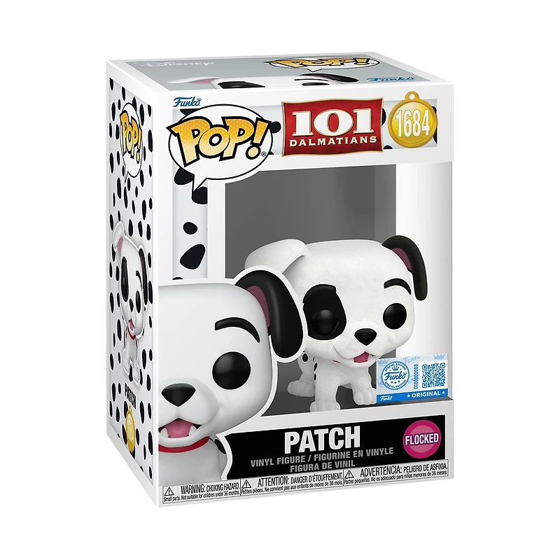 Funko Pop! Movies: 101 Dalmatians - Patch (Flocked) #1684 [Funko Special Edition] *PREORDER*