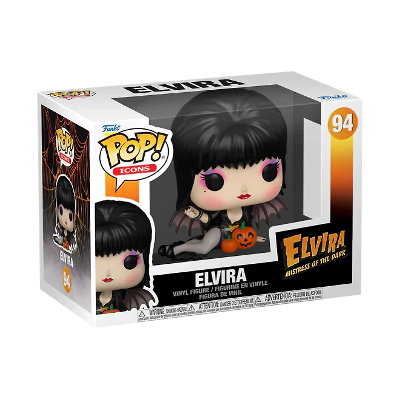 Funko Pop! Icons: Mistress Of The Dark - Elvira (with Pumpkins) #94