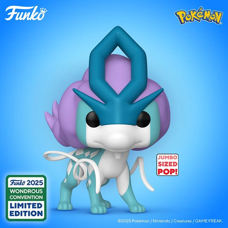 Funko Pop! Games: Pokemon - Jumbo 10" Suicune #1048 [2025 Wondrous Convention Exclusive]